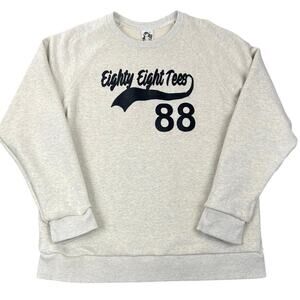 Eighty Eight Tees Hawaii Plush Logo Terry Sweatshirt Gray Crewneck USA - XL